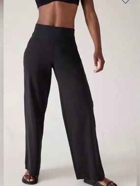 Athleta Venice High Rise Pants Wide Leg Black Size 3X